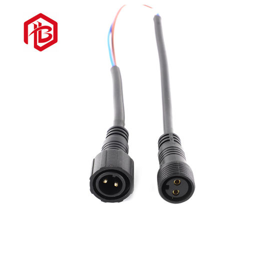 Noir/Blanc Mâle Femelle LED Grand Connecteur M18 6 Broches